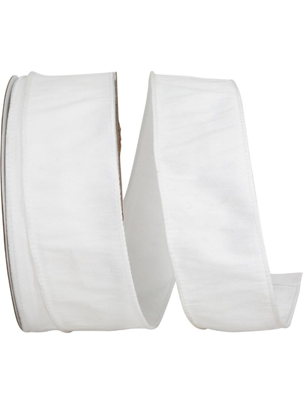 Wired Edge Dupioni Ribbon - White, 2.5 Inch, 50 Yards for Crafts & Decor